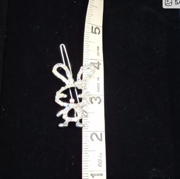 Purple Sparkling Bunny Hair Clip - Picture 4 of 4